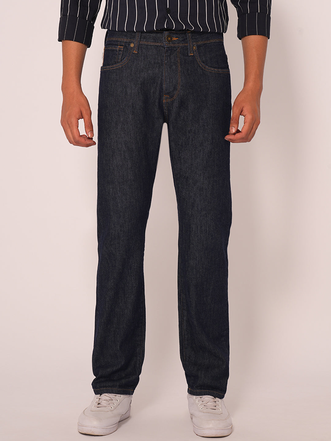 Dark Blue Straight Fit Jeans