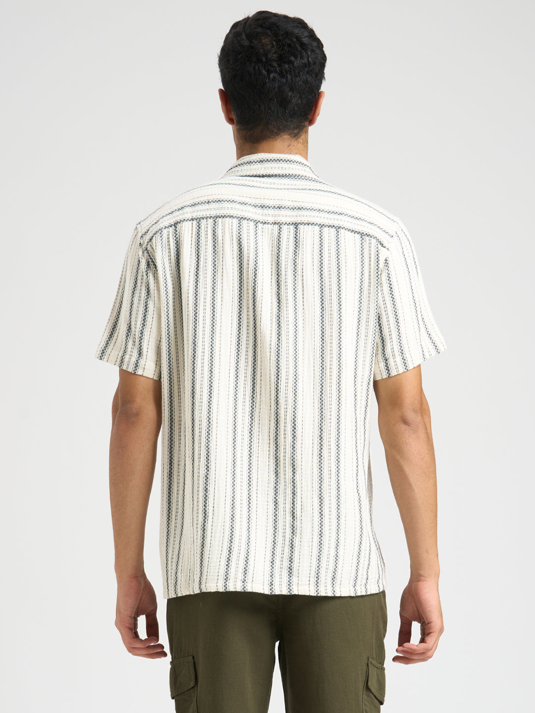 Regular Fit Striped Shirt - Ecru