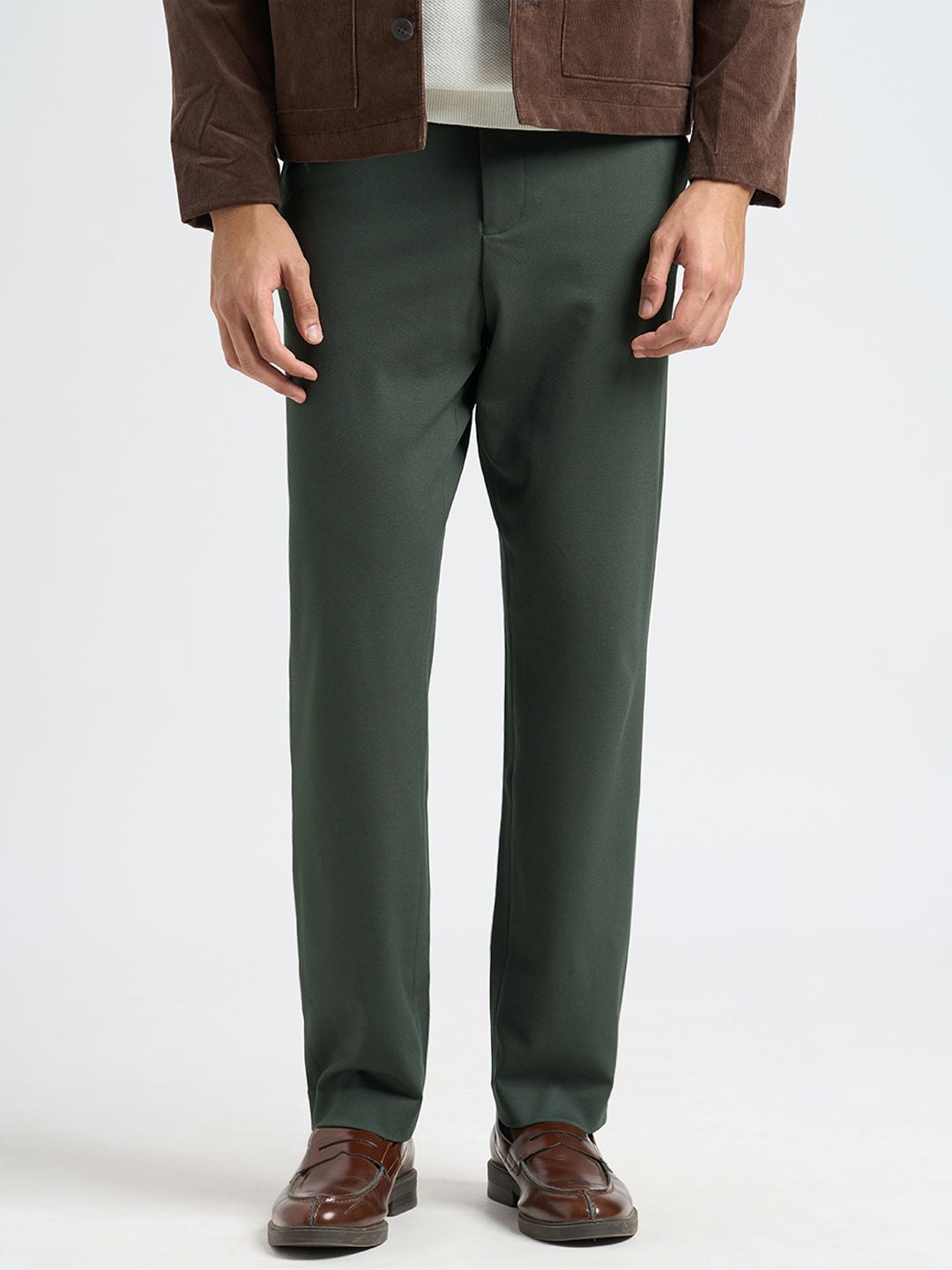 Nylon Blend Regular Fit Pants