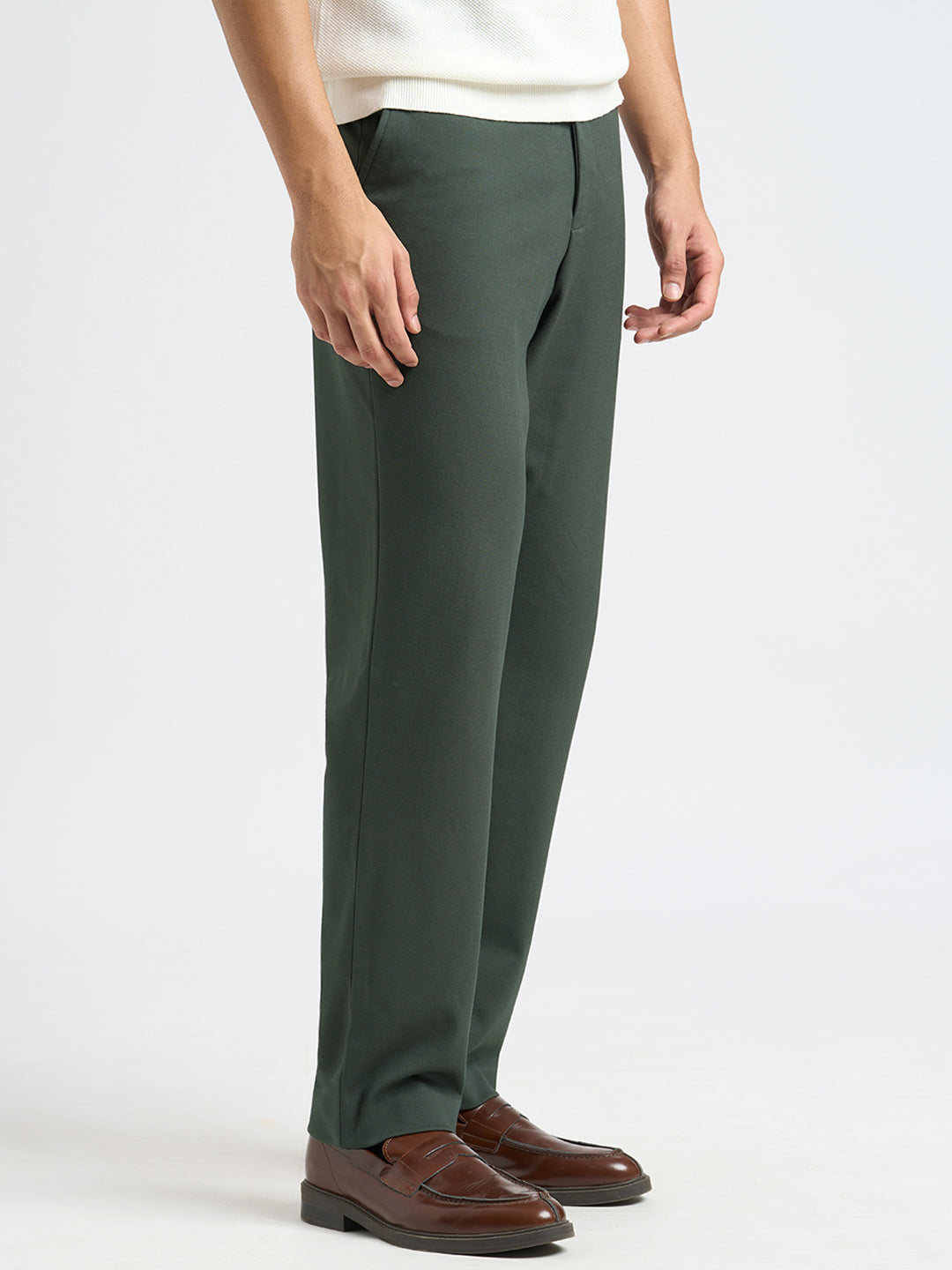 Nylon Blend Regular Fit Pants