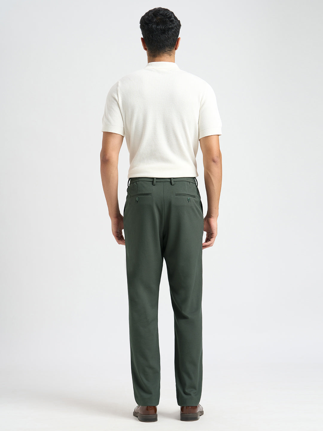 Nylon Blend Regular Fit Pants