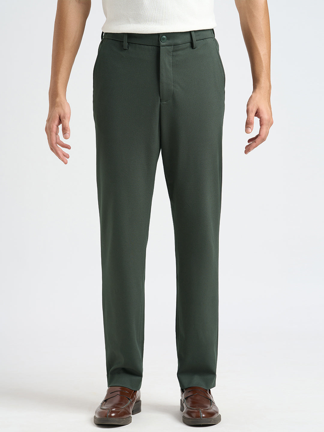 Nylon Blend Regular Fit Pants