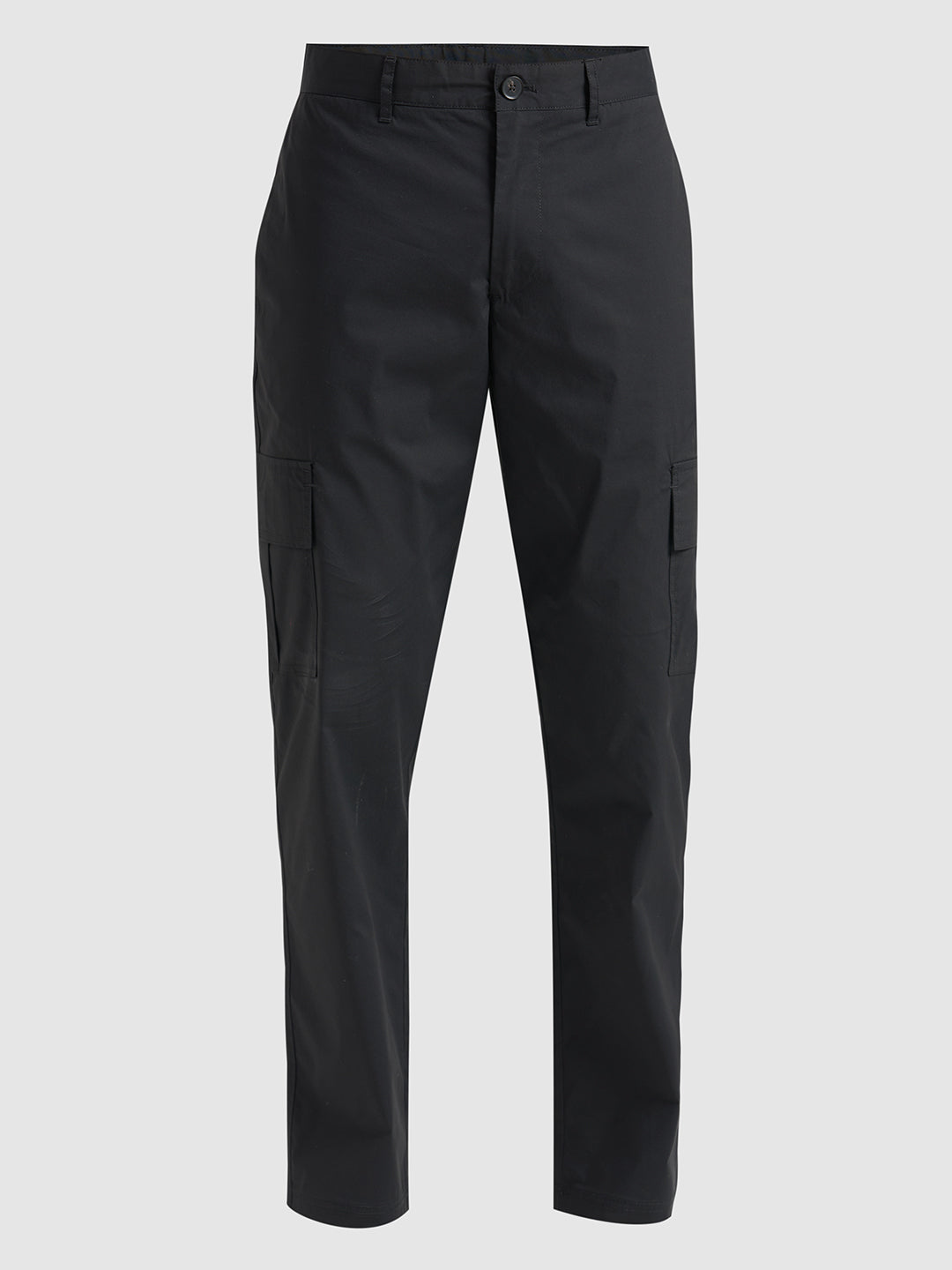 Cotton Regular Fit Cargos - Black