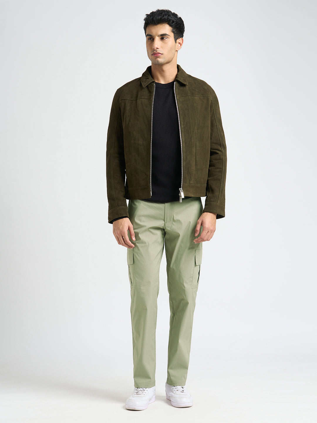 Cotton Regular Fit Cargo Pants - Green