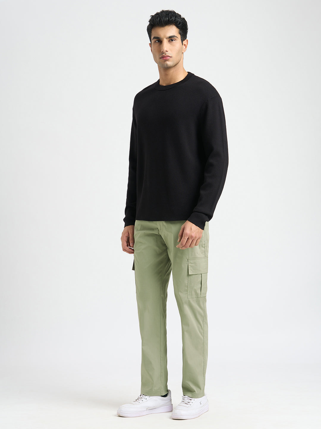 Cotton Regular Fit Cargo Pants - Green
