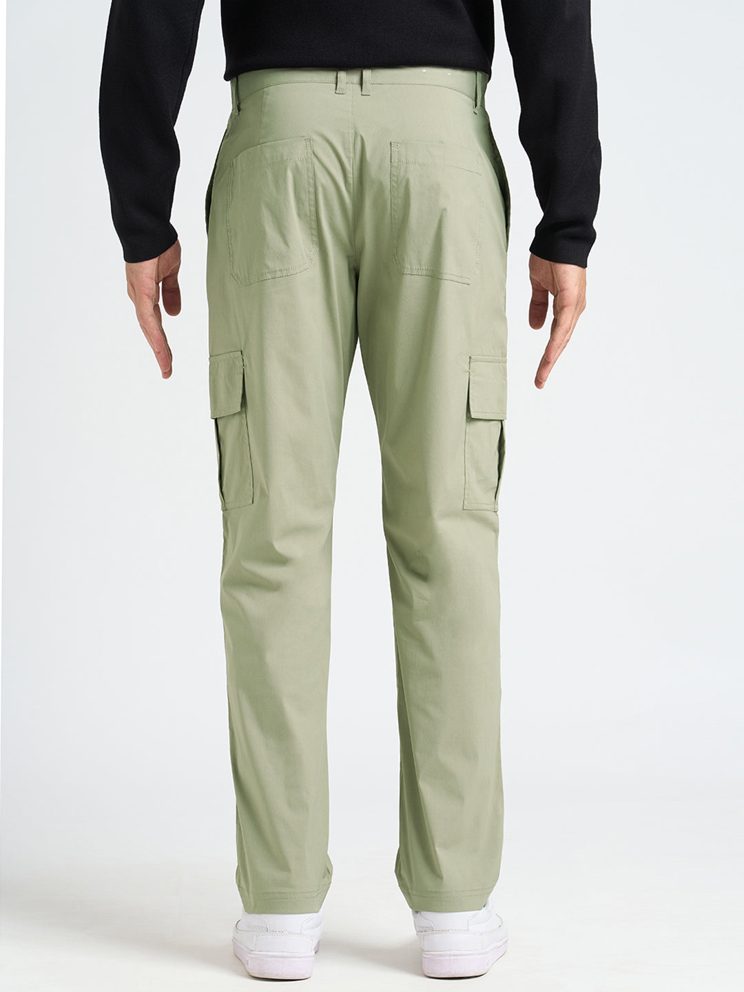 Cotton Regular Fit Cargo Pants - Green