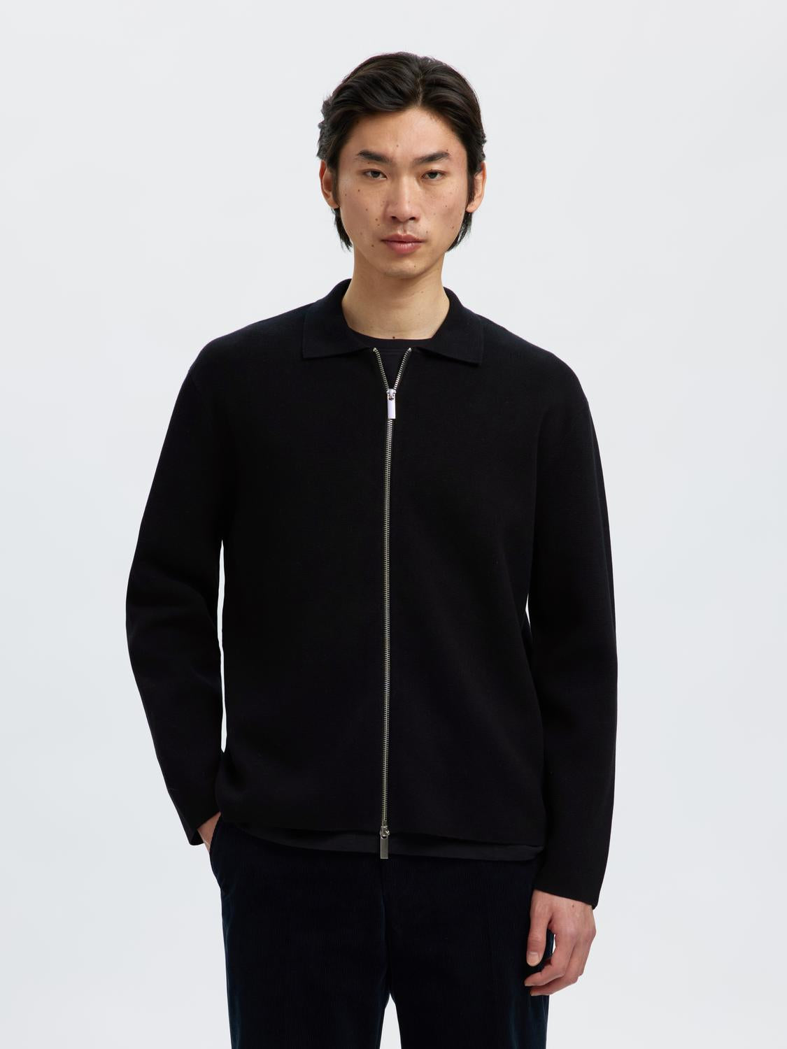 Knitted Full Zip Cardigan