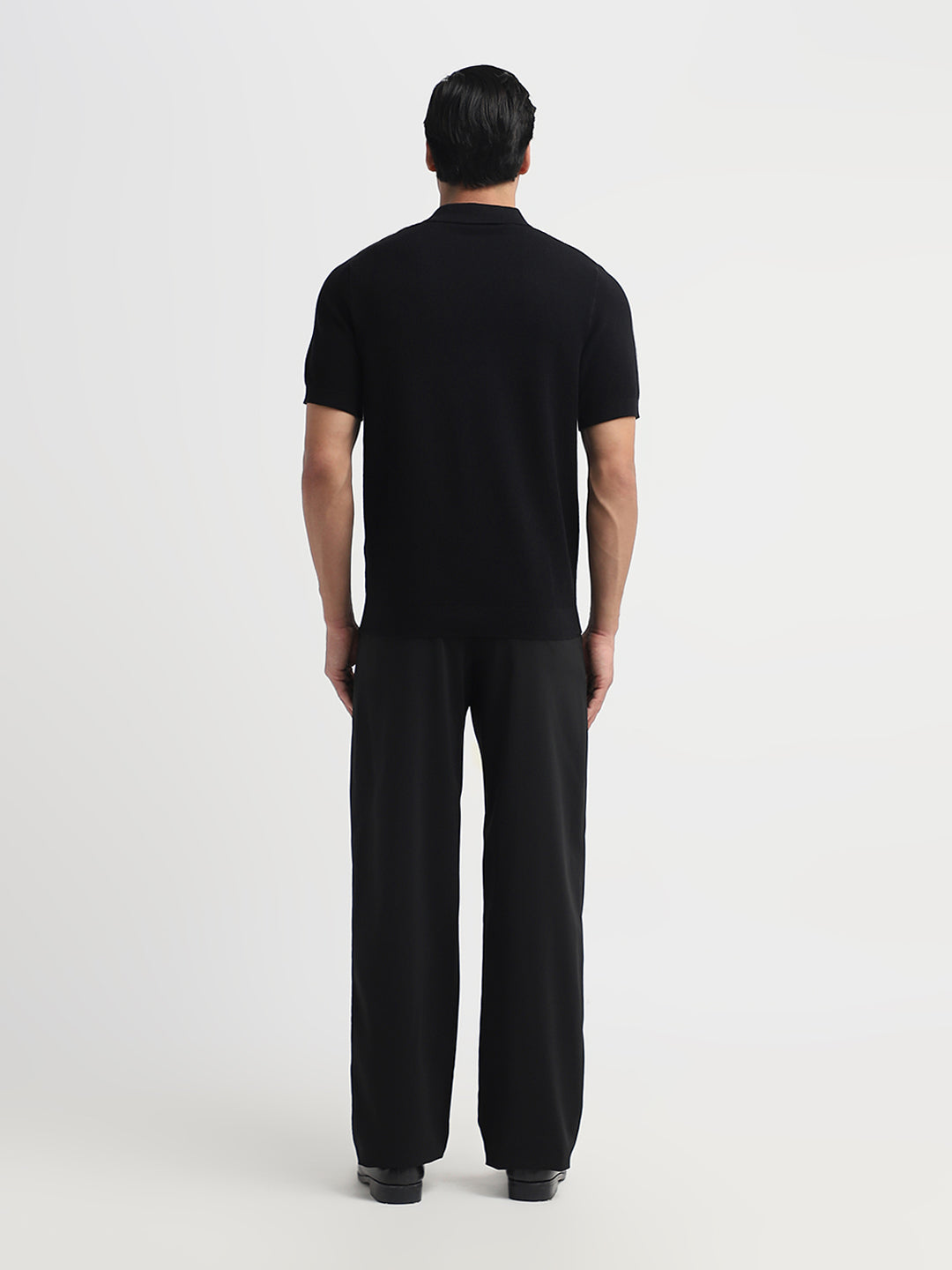 Black Colibri Knitted Structured Polo