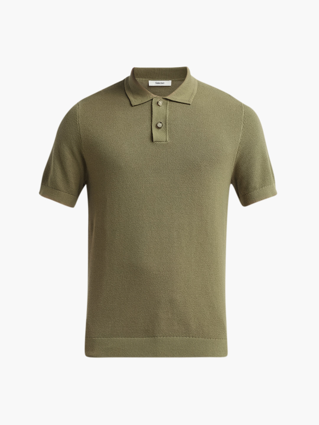Green Colibri Knitted Structured Polo