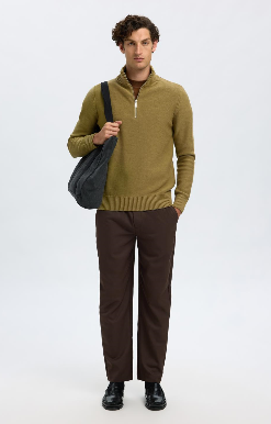 Half-Zip Organic Cotton Pullover