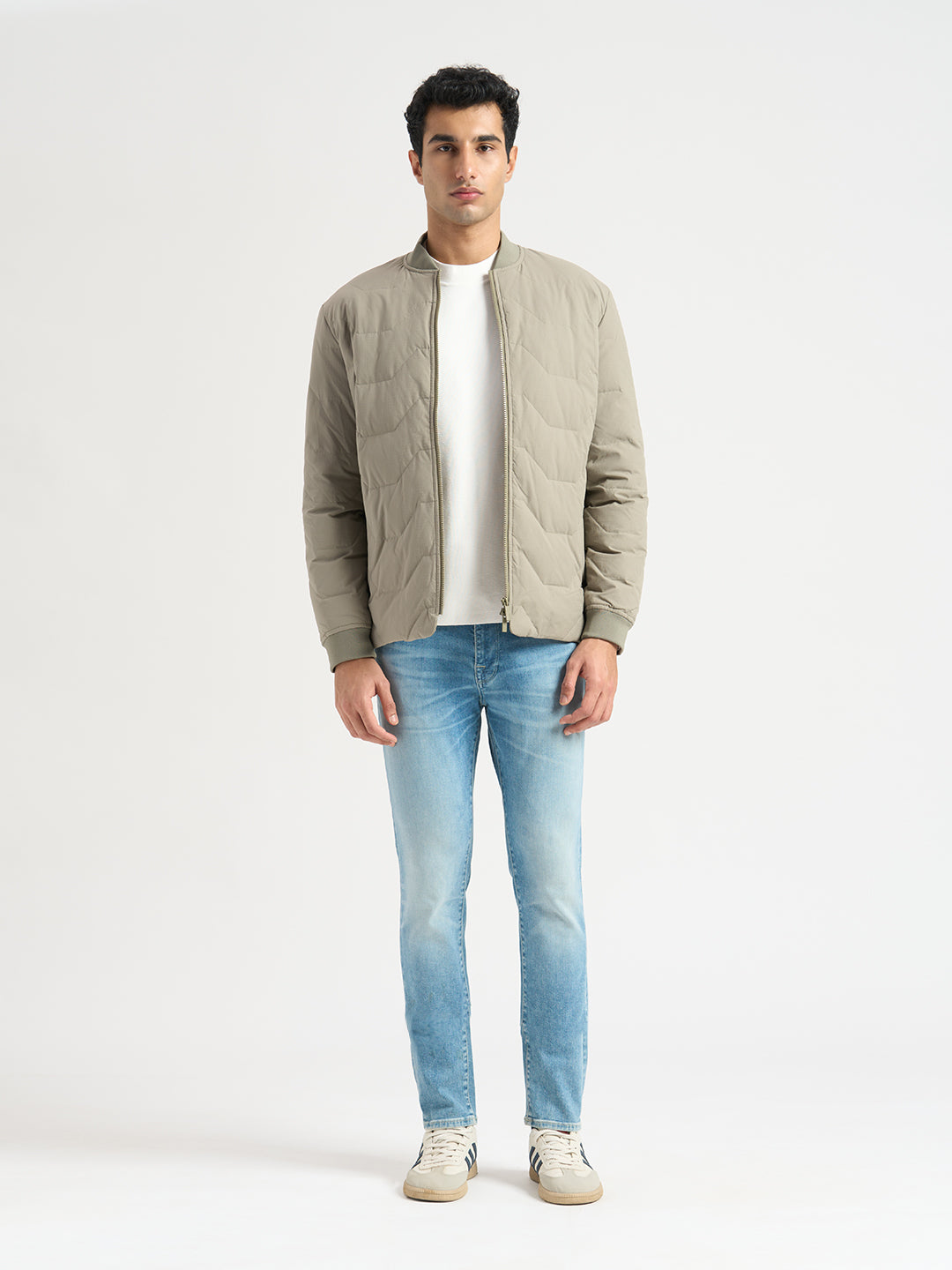 Mock Neck Light Knit - Off-White