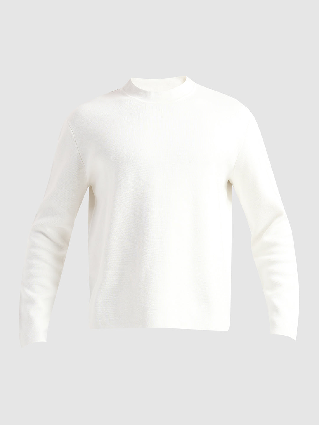 Mock Neck Light Knit - Off-White