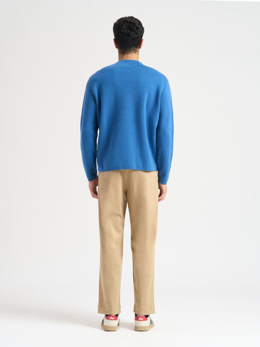 Mock Neck Light Knit - Blue