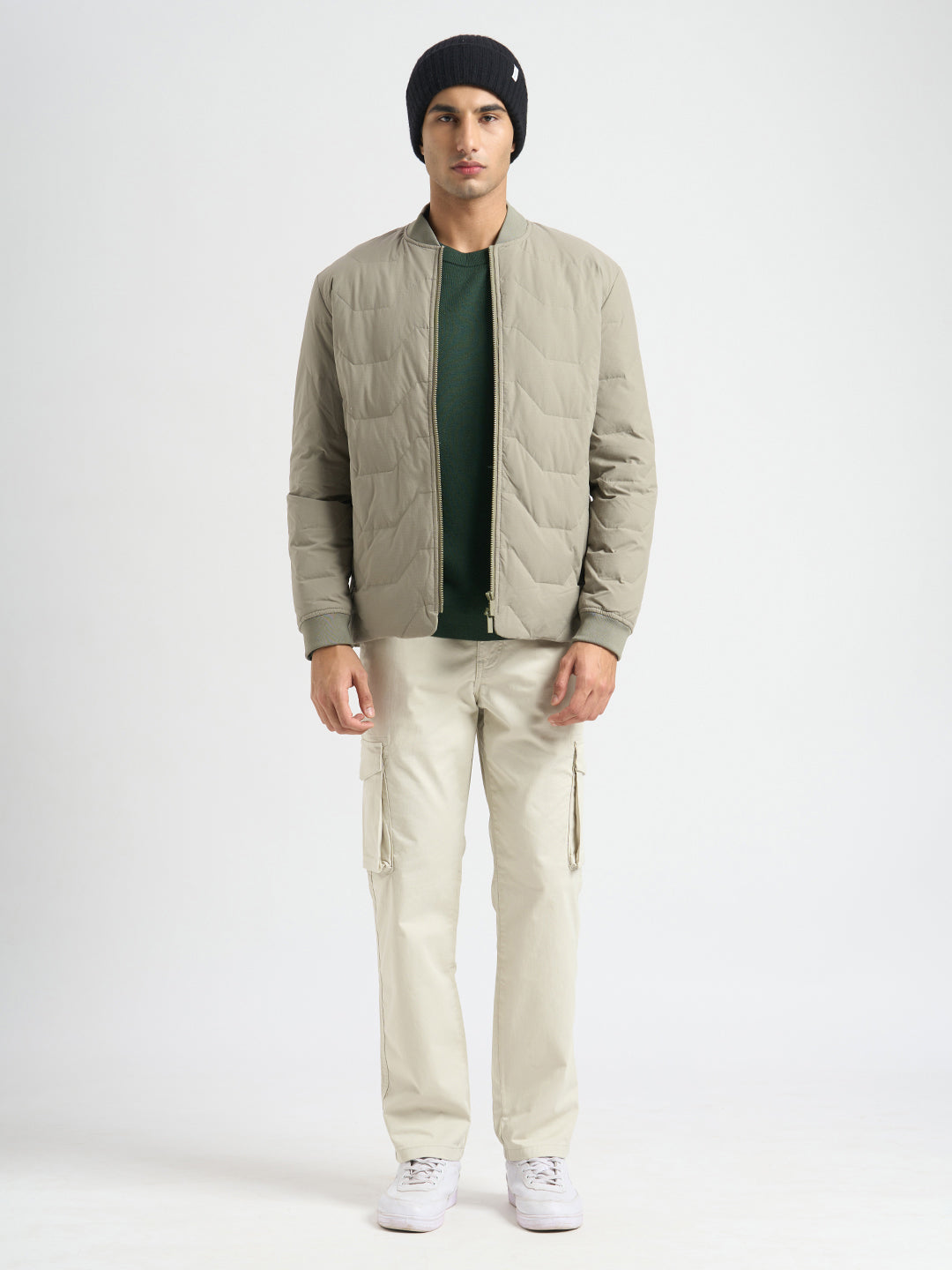 Solid Knitted Pullover - Green