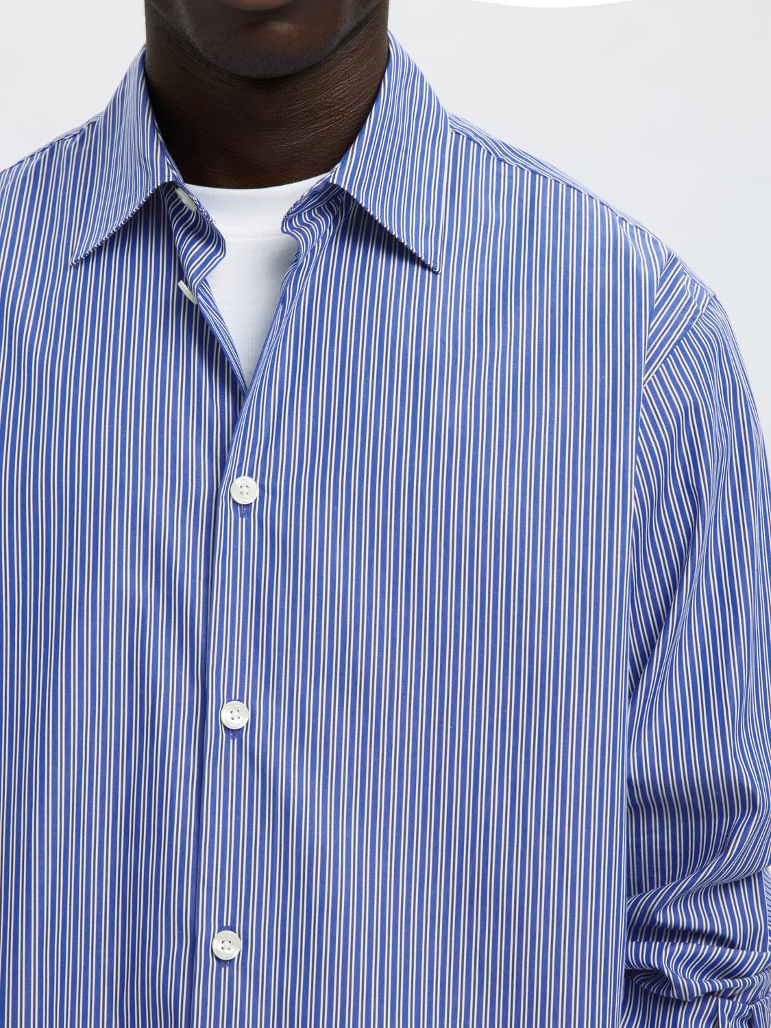 Blue Striped Relaxed Fit Shirt