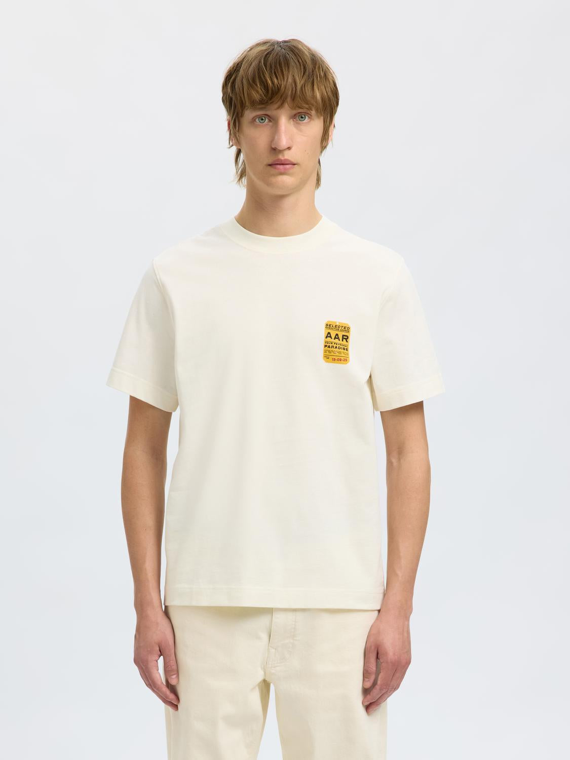 Beige Organic Cotton T-shirt