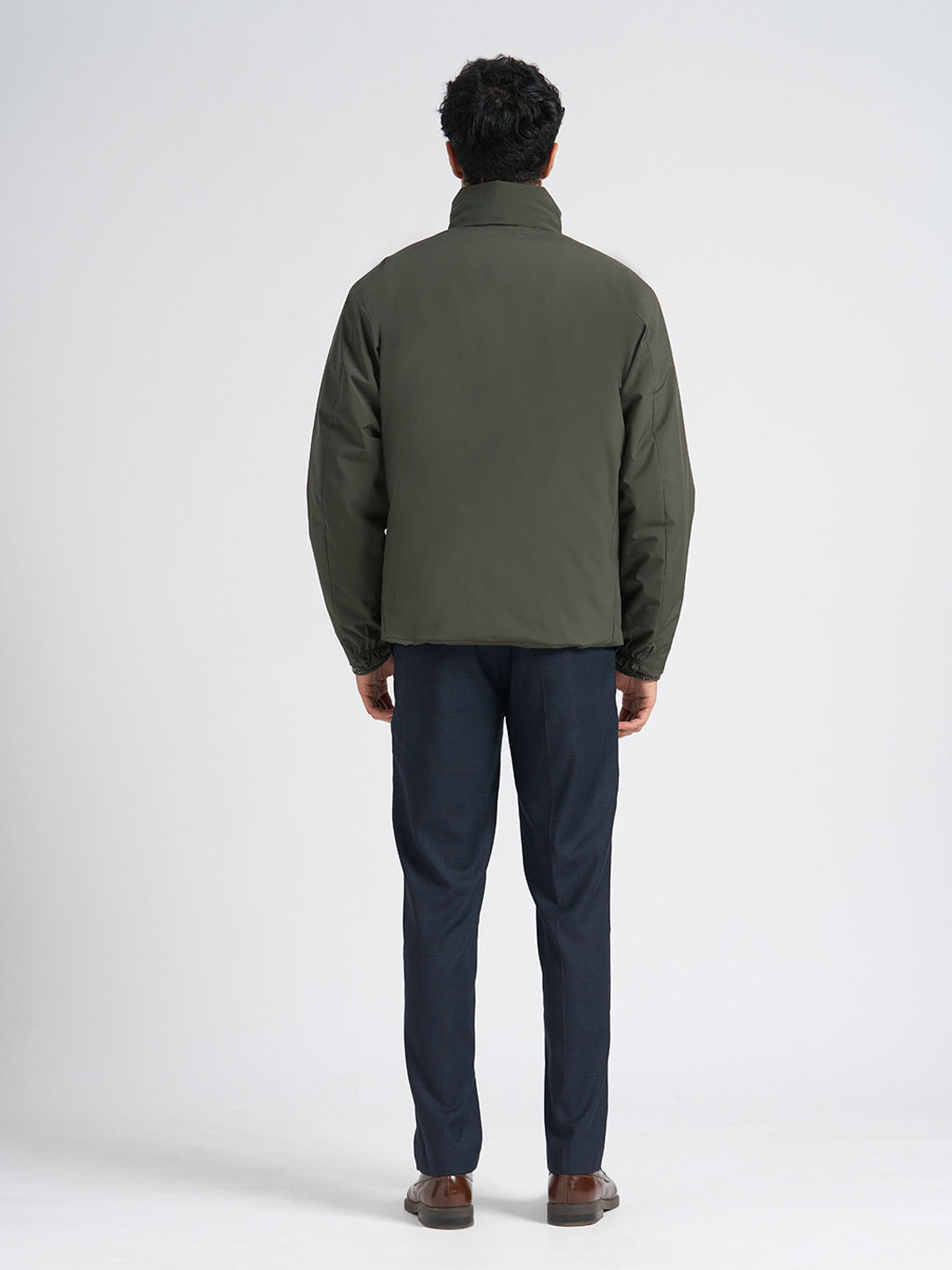 High Neck Urban Tech Jacket - Green