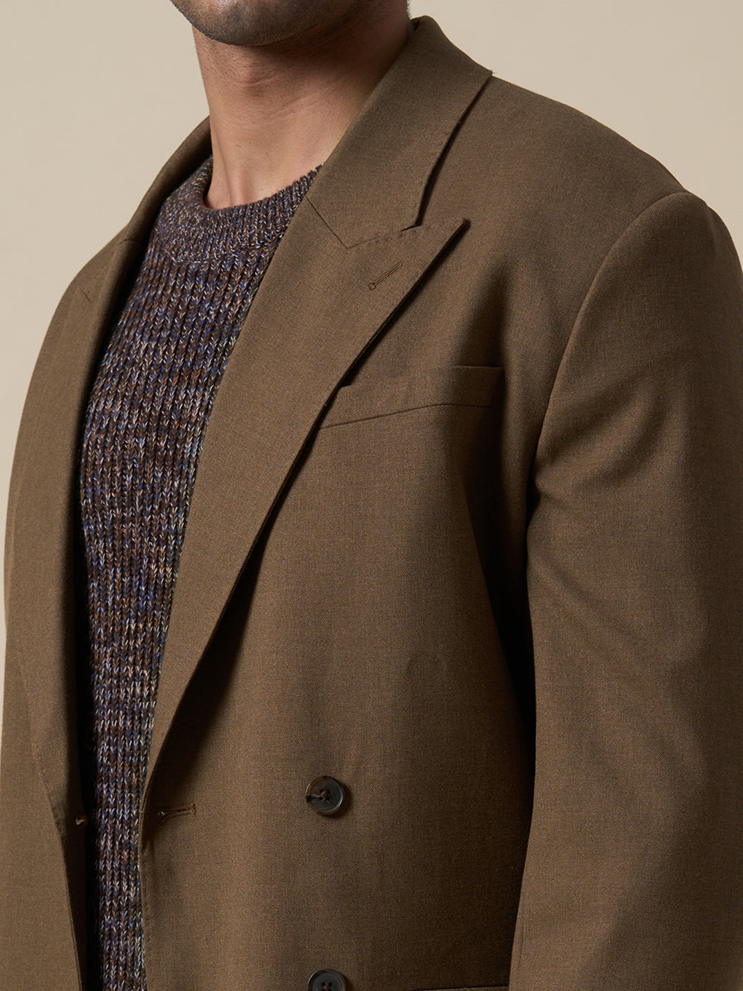 Relaxed Fit Double Breasted Blazer