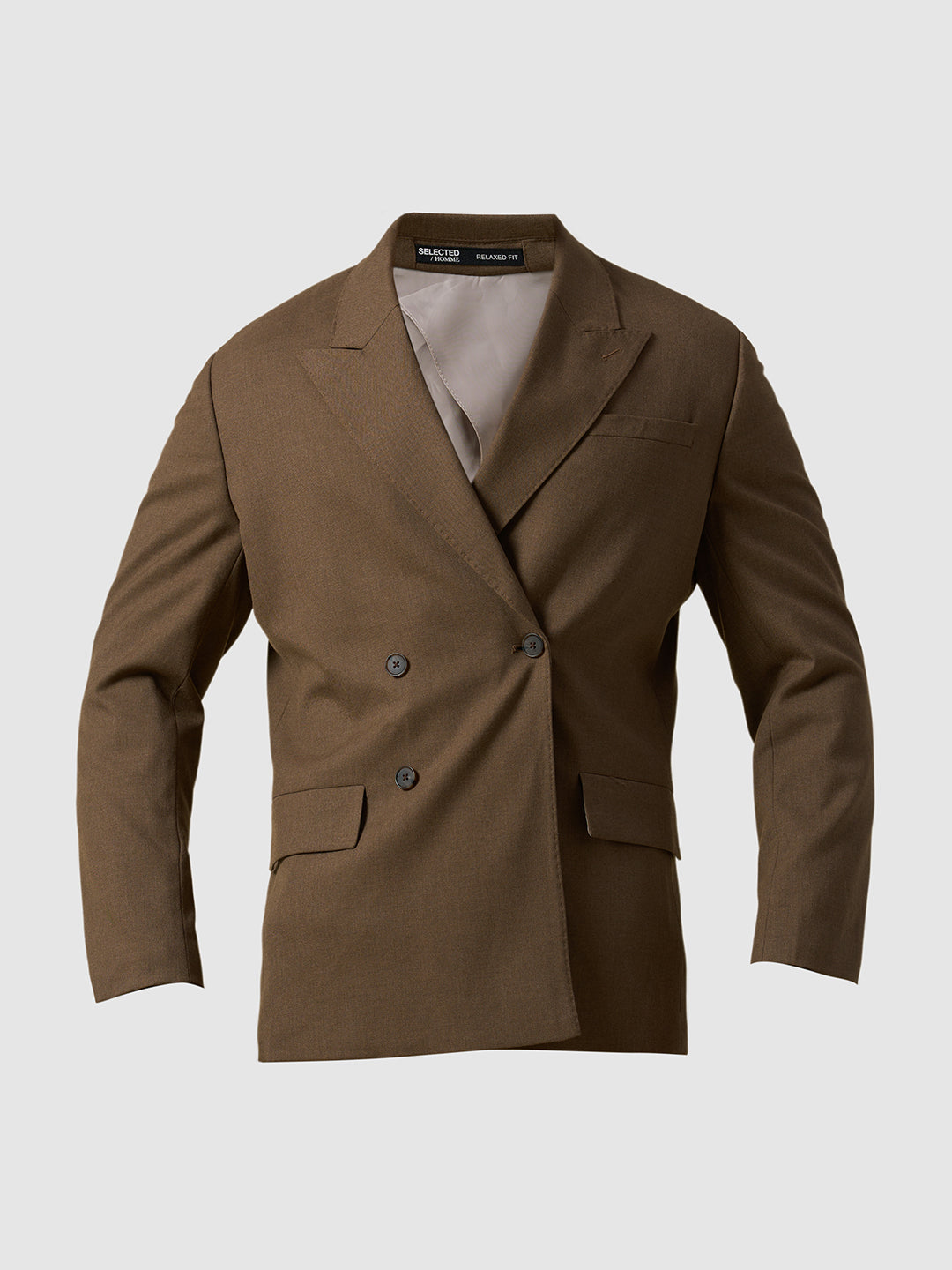 Relaxed Fit Double Breasted Blazer