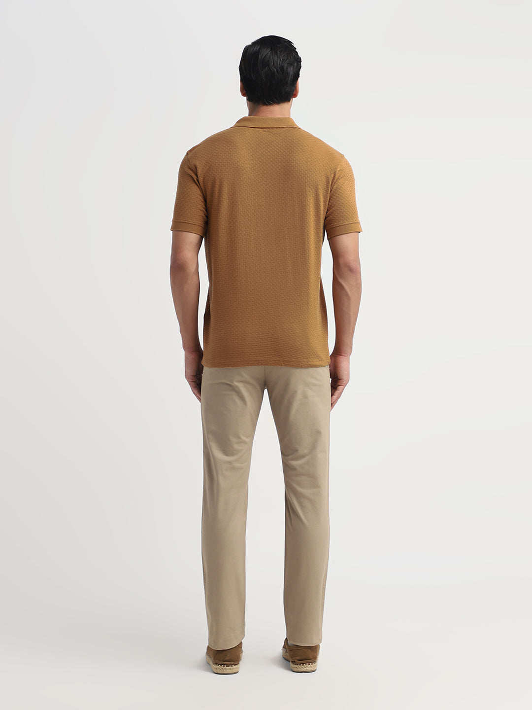 Organic Cotton Zip Polo - Brown