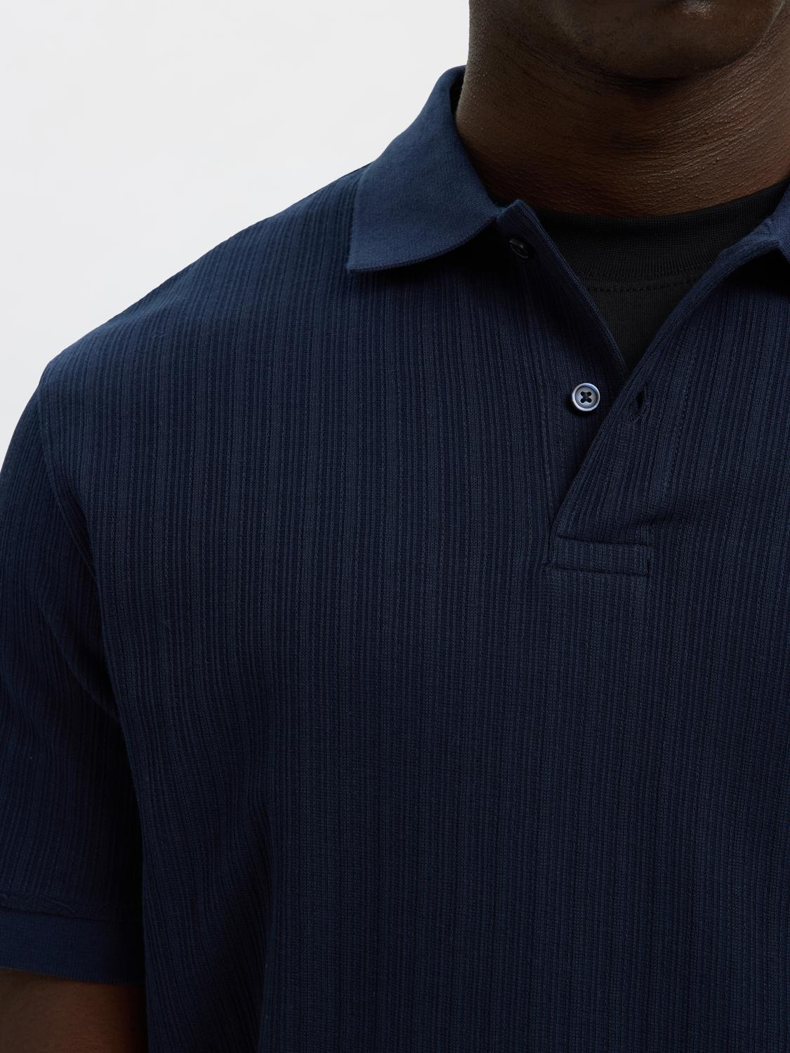 Dark Blue Organic Cotton Polo