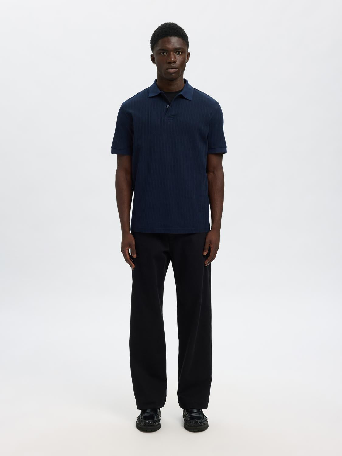Dark Blue Organic Cotton Polo