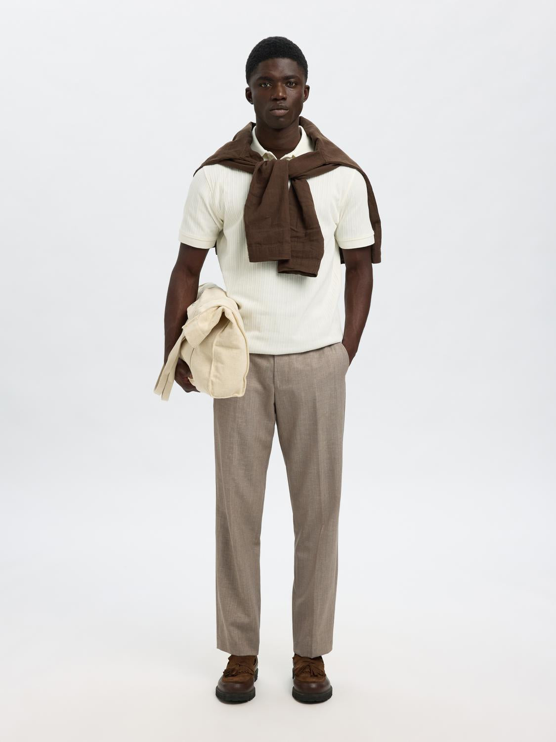 Beige Organic Cotton Polo