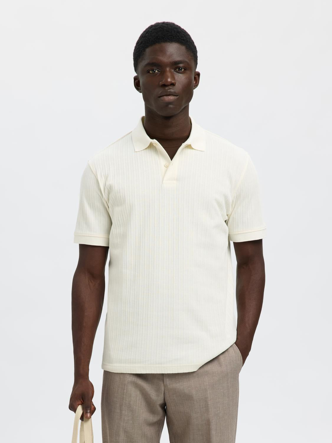 Beige Organic Cotton Polo