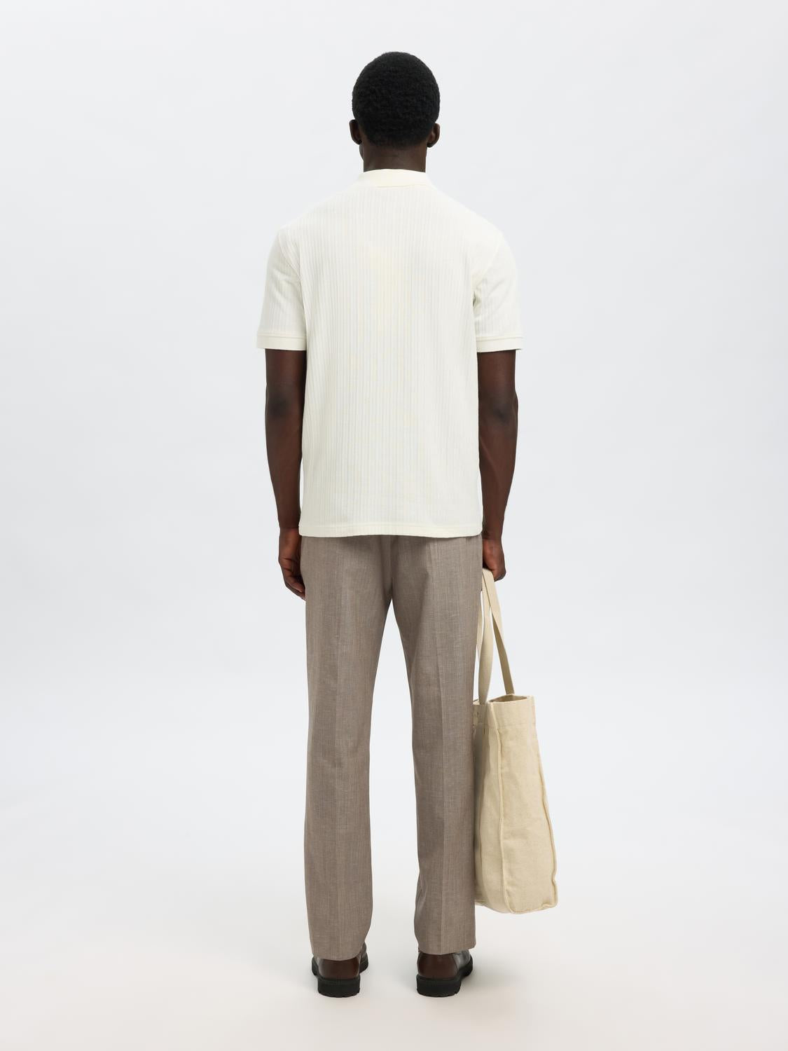 Beige Organic Cotton Polo