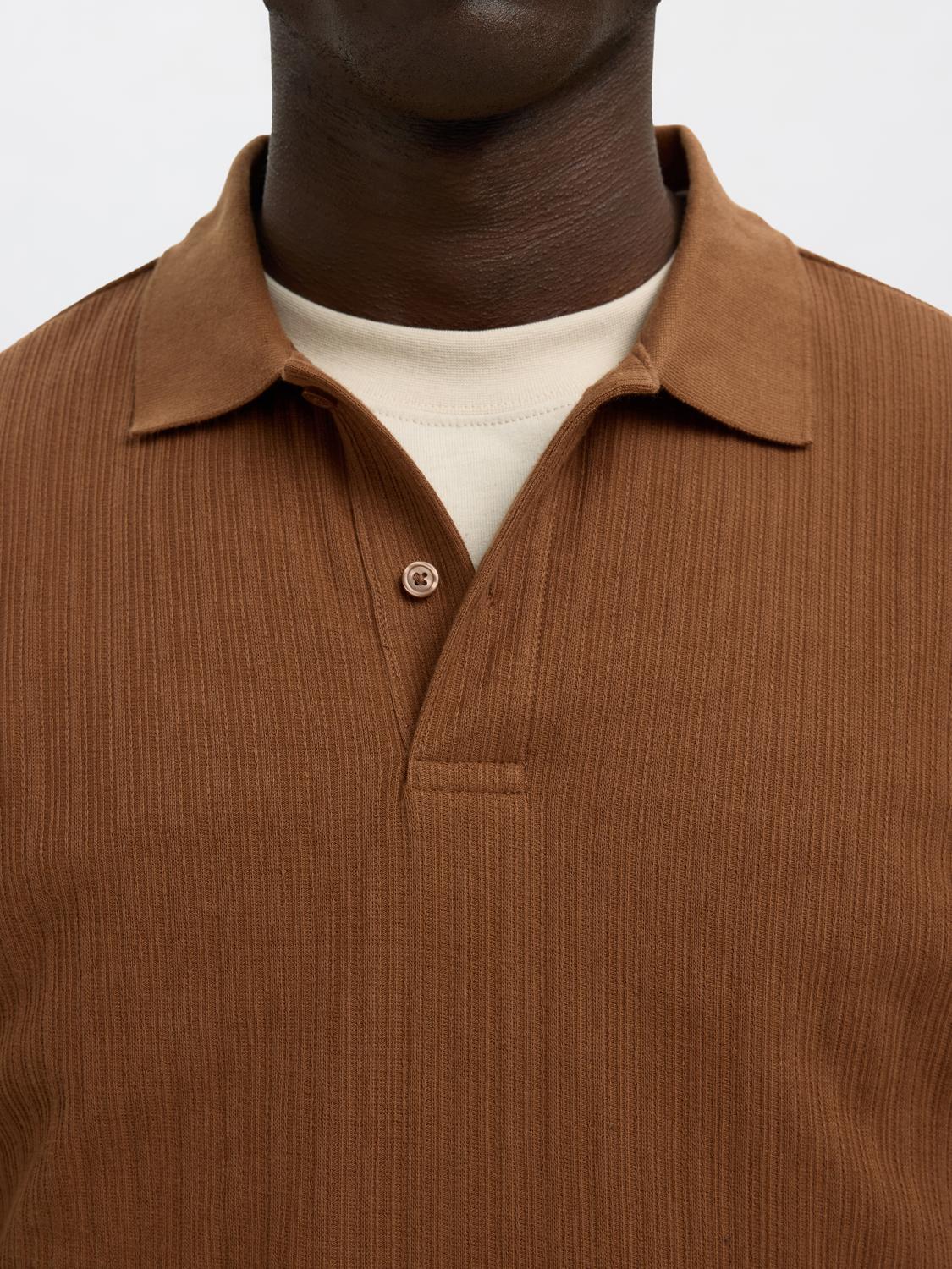 Dark Brown Organic Cotton Polo