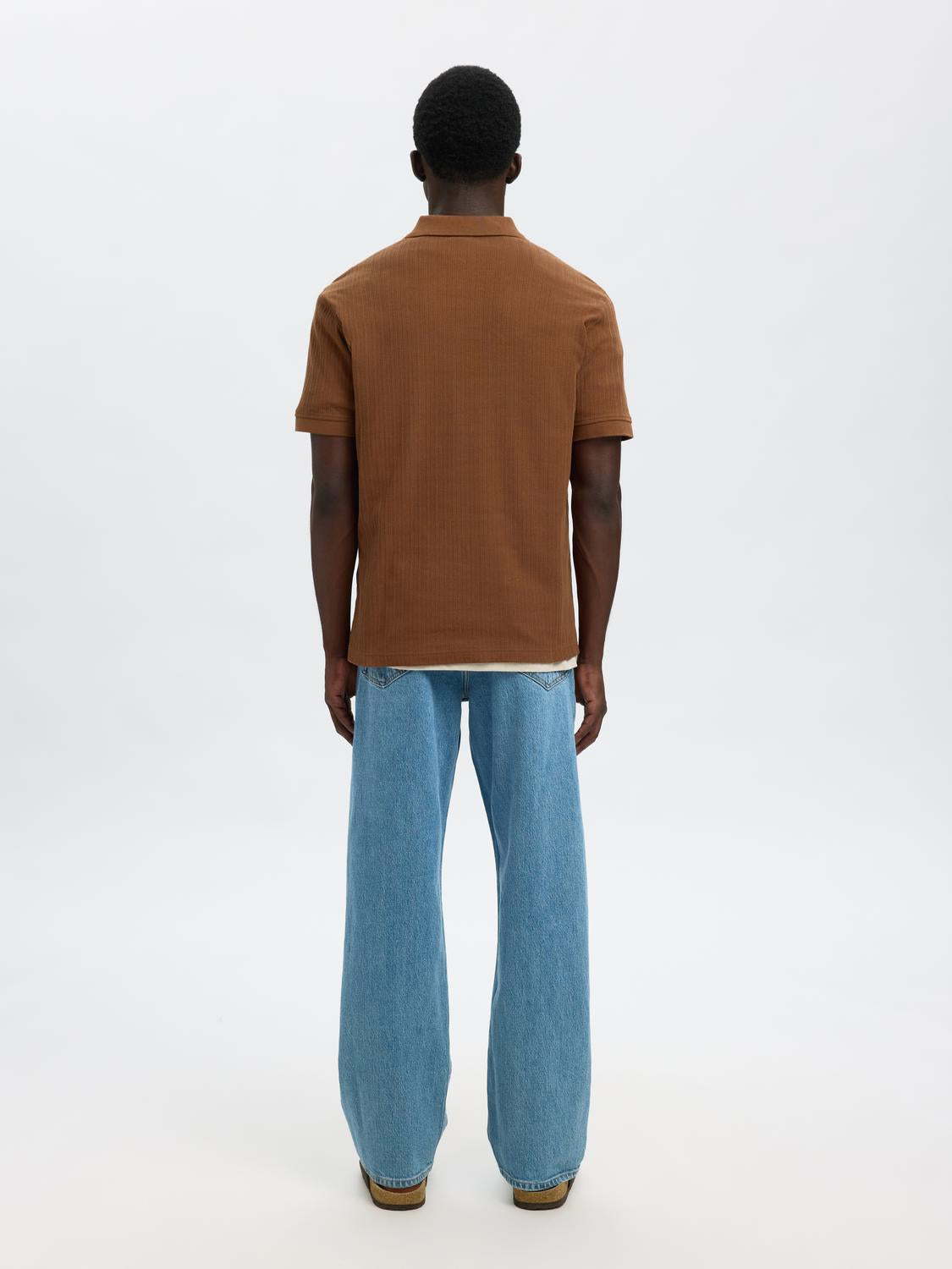 Dark Brown Organic Cotton Polo