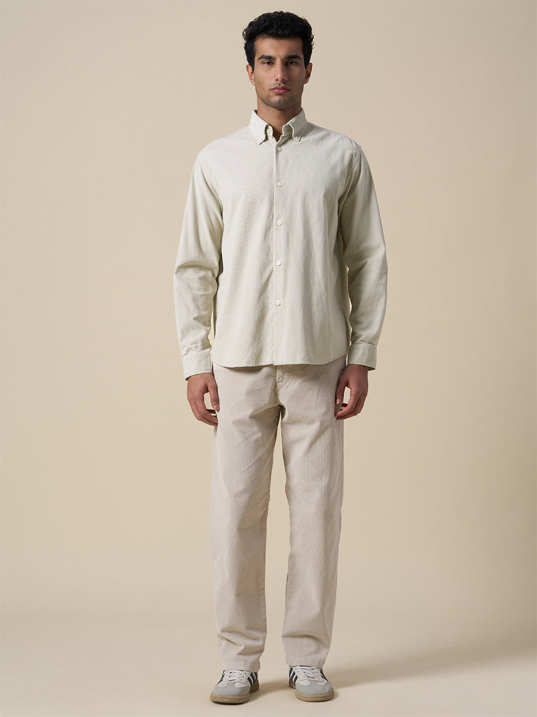 Button Down Collar Corduroy Shirt