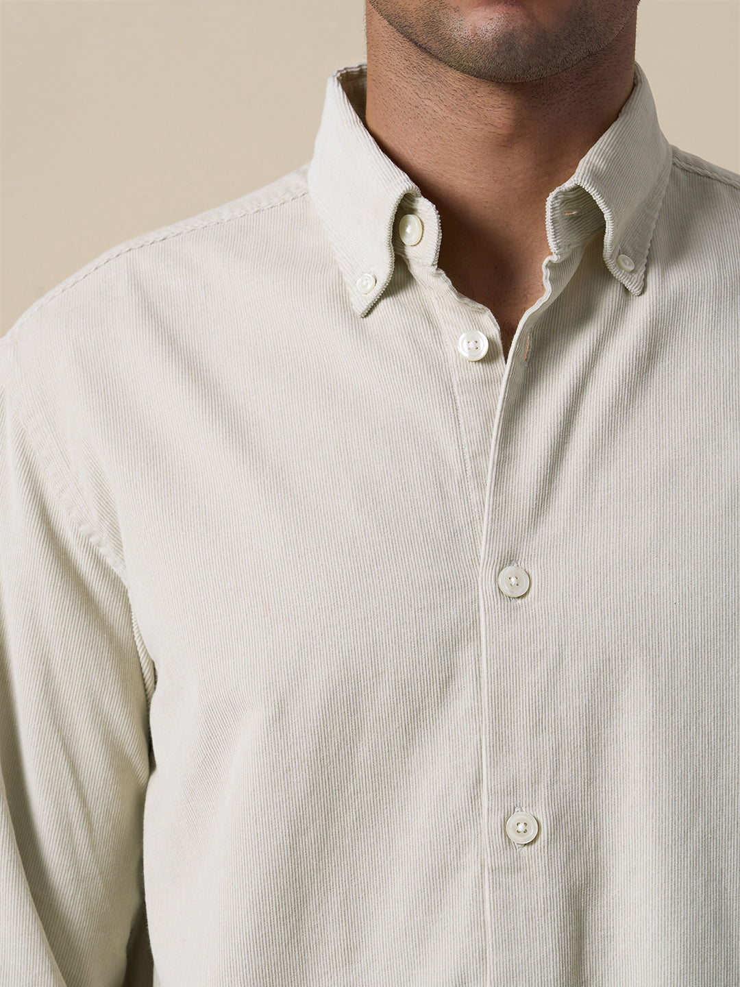 Button Down Collar Corduroy Shirt