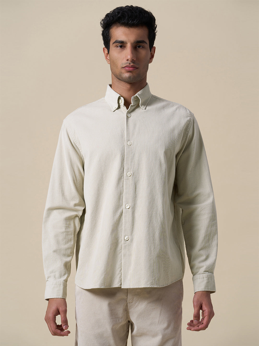Button Down Collar Corduroy Shirt