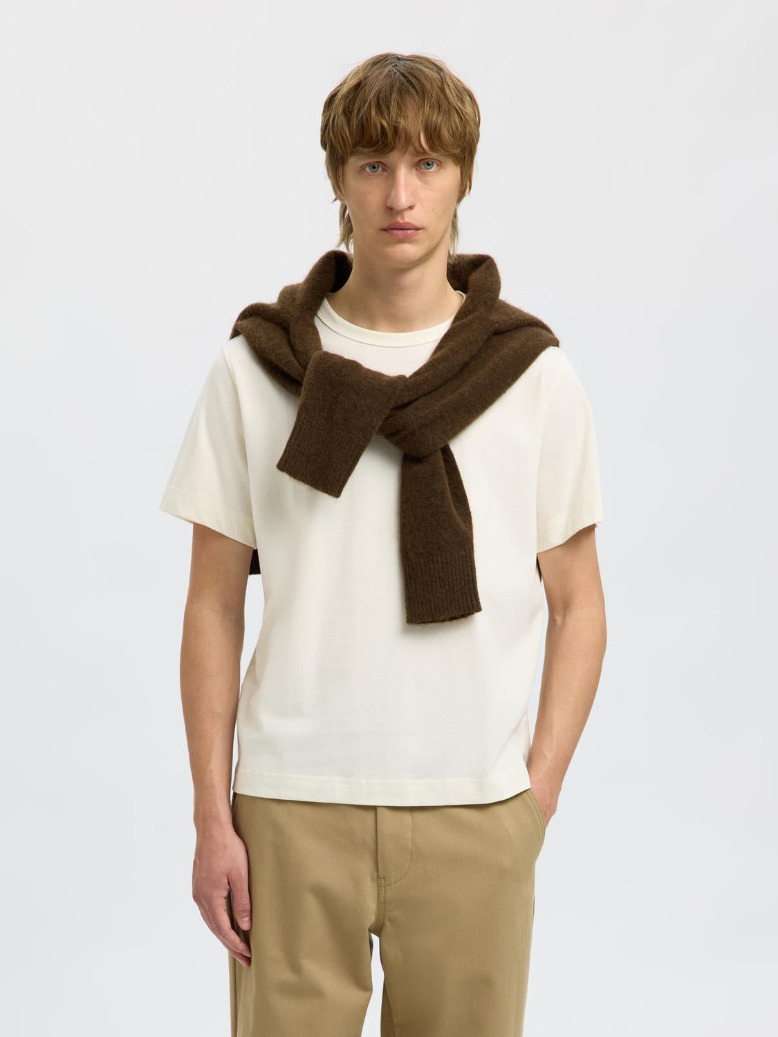 Beige Organic Cotton T-shirt