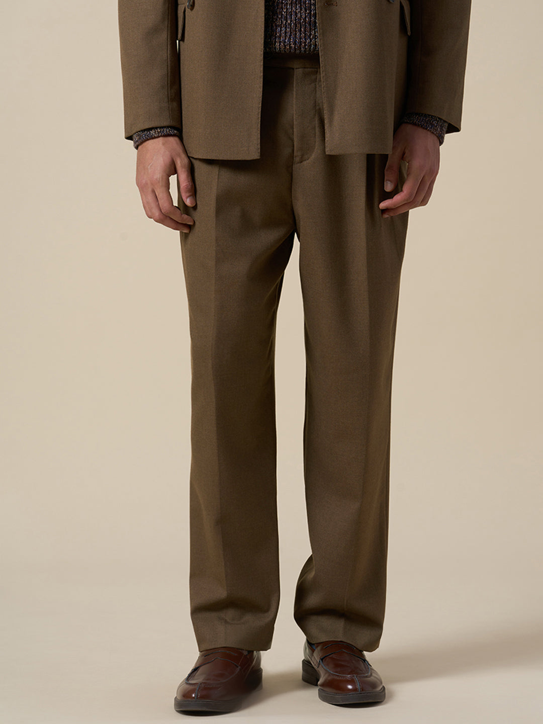 Relaxed Fit Pleated Tailored Trousers