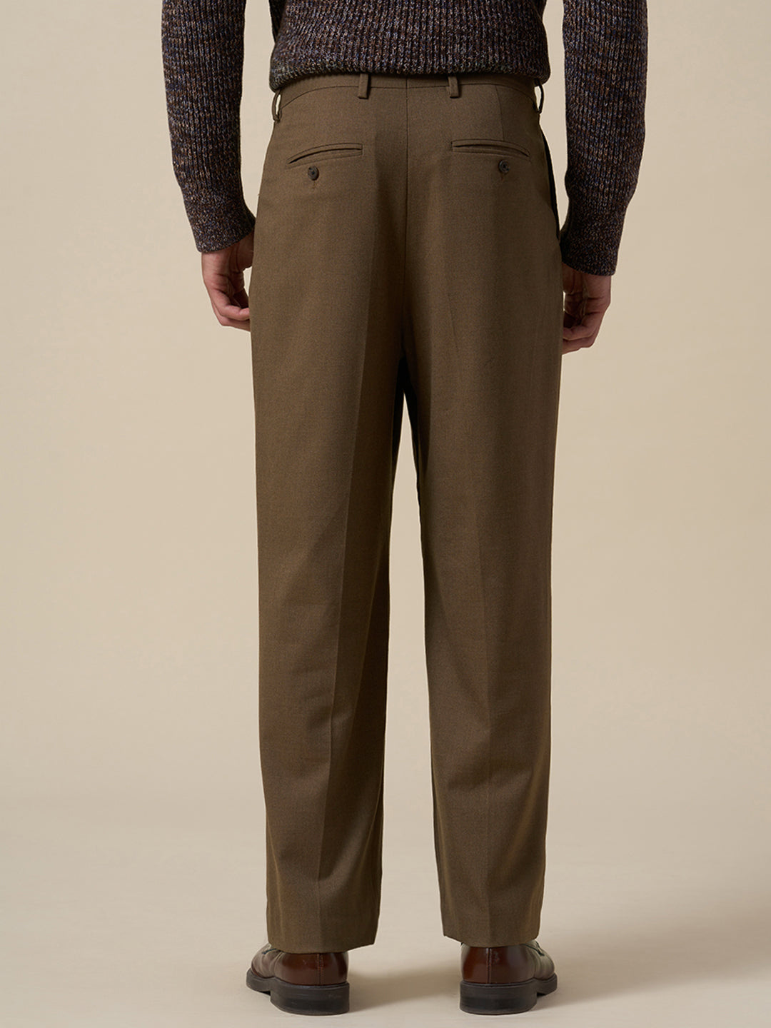 Relaxed Fit Pleated Tailored Trousers