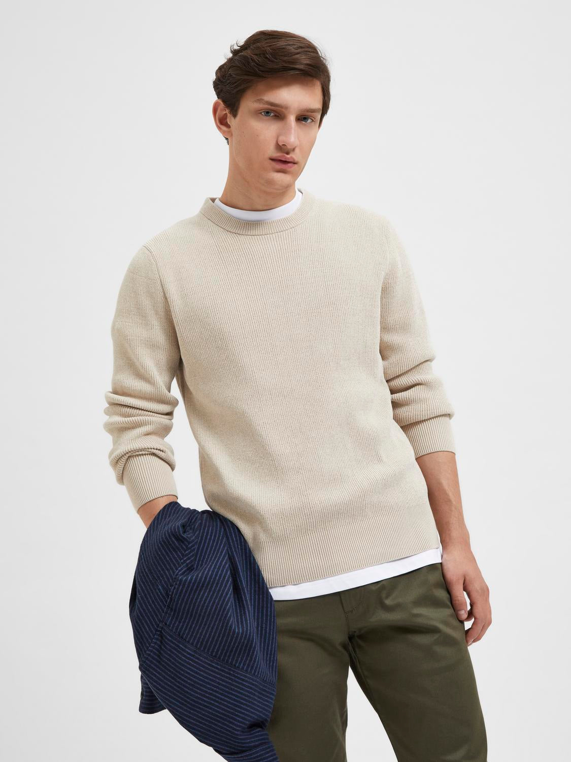 Knitted Crew Neck Pullover