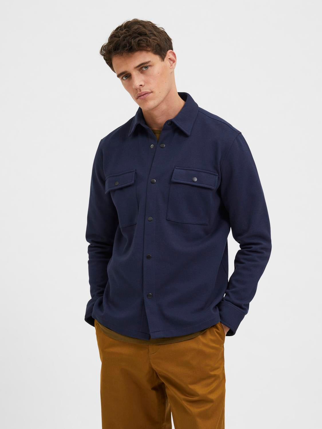 Classic Navy Blue Overshirt
