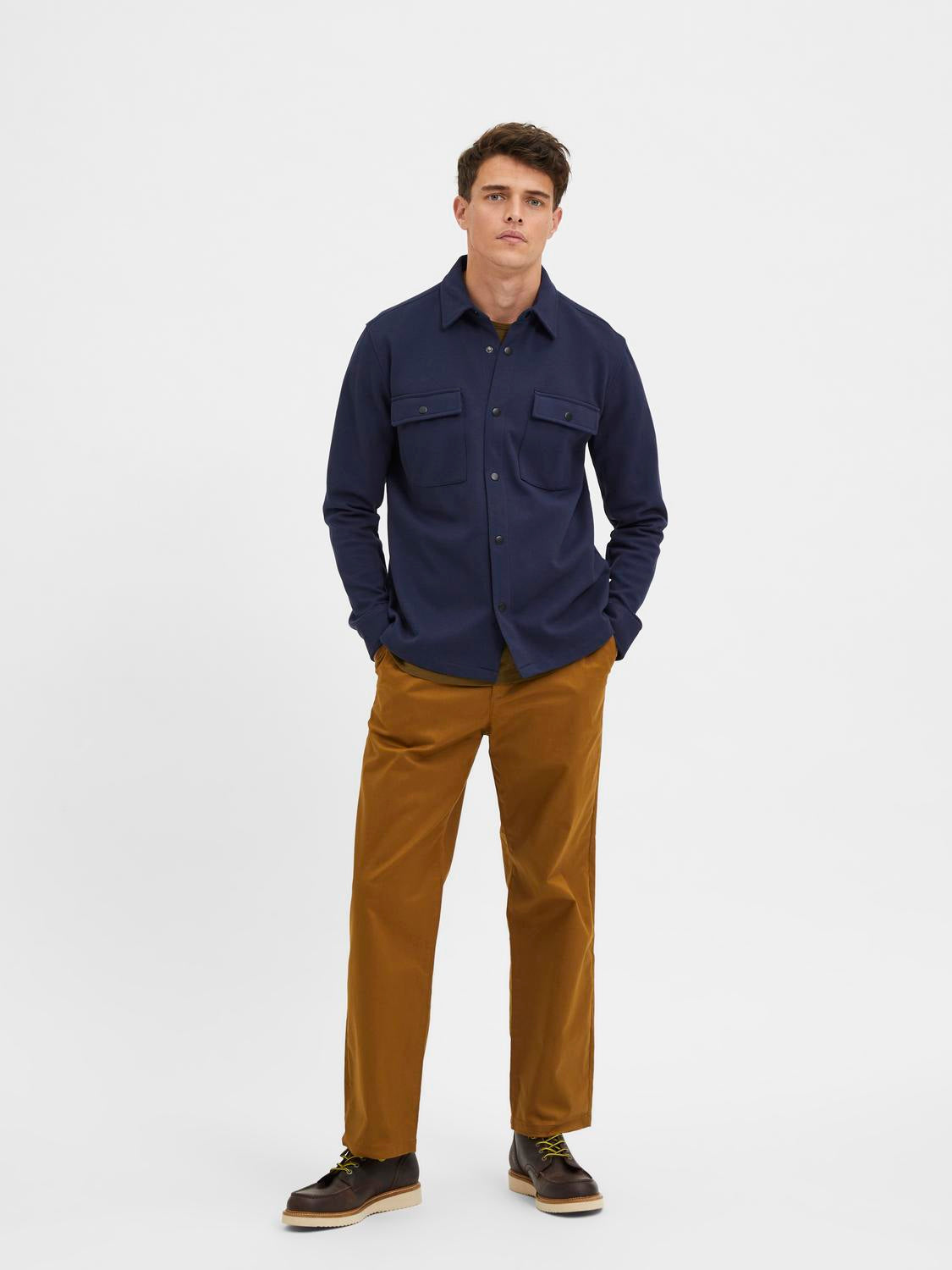 Classic Navy Blue Overshirt
