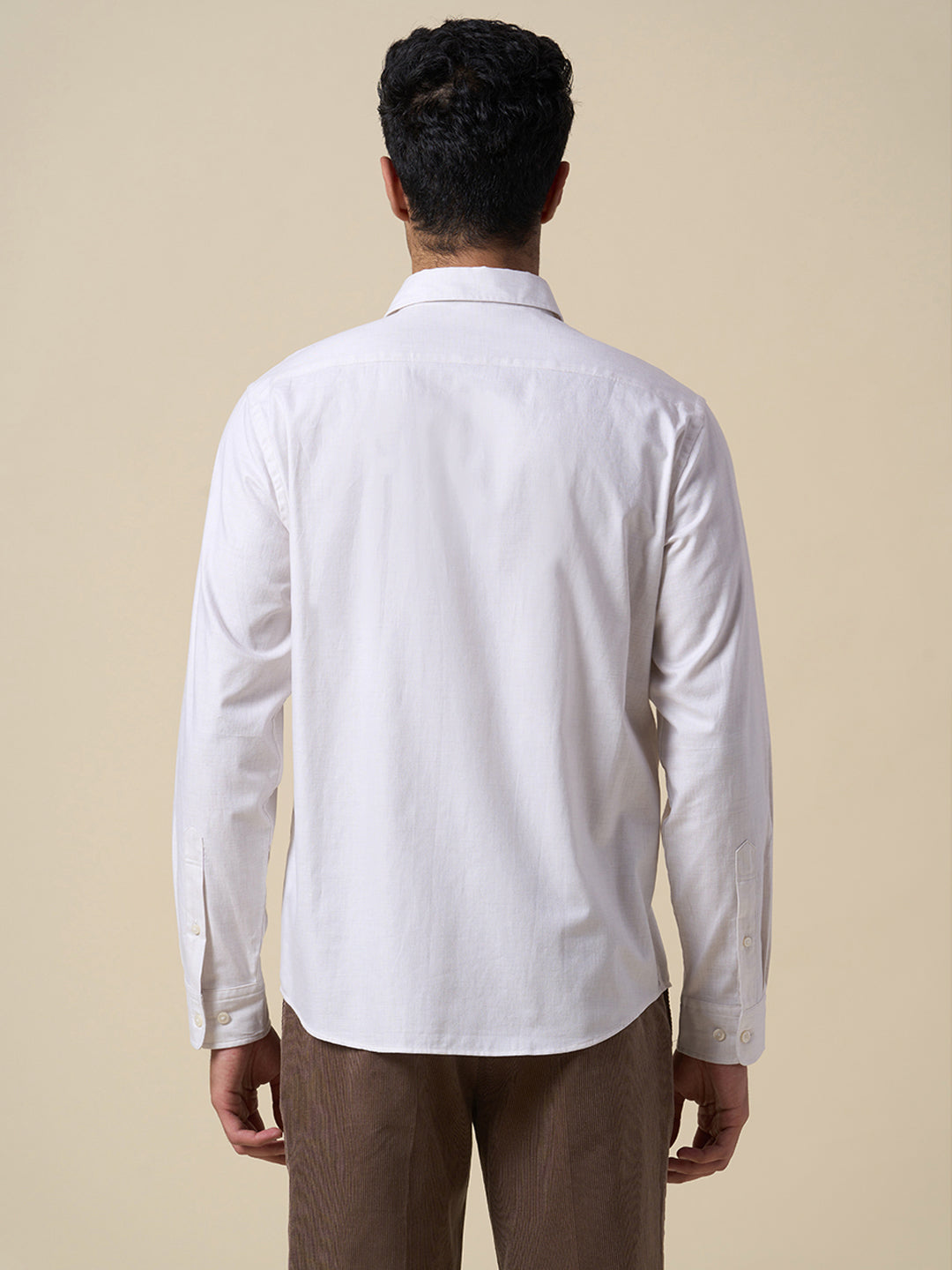 Full Sleeves Cotton Shirt - White