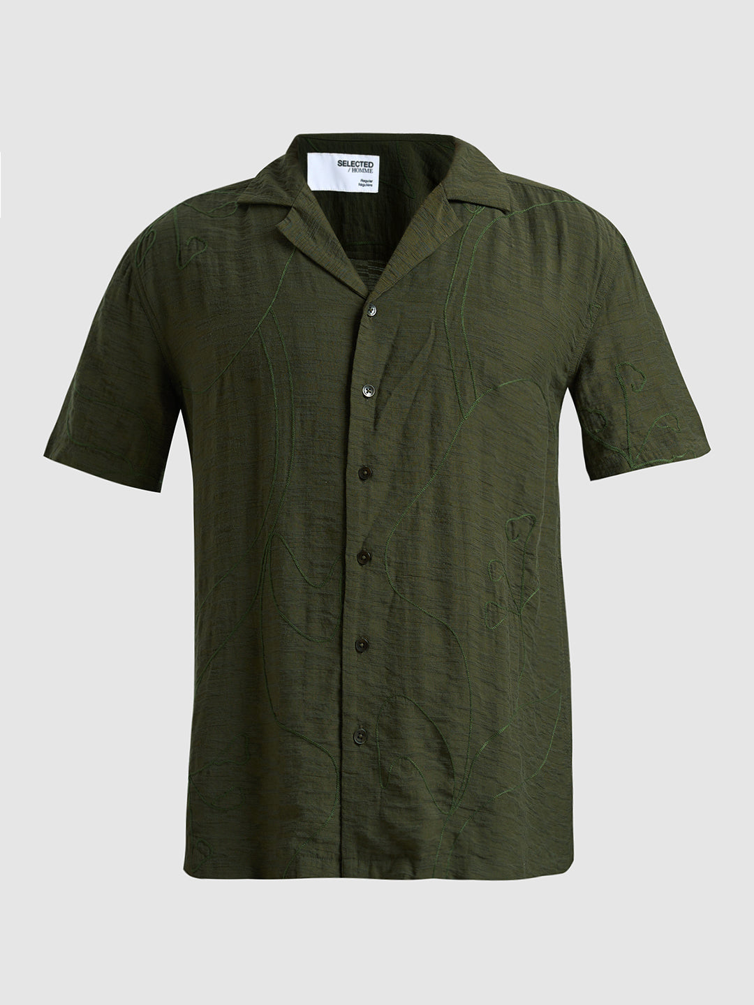 Printed Resort Collar Shirt - Green