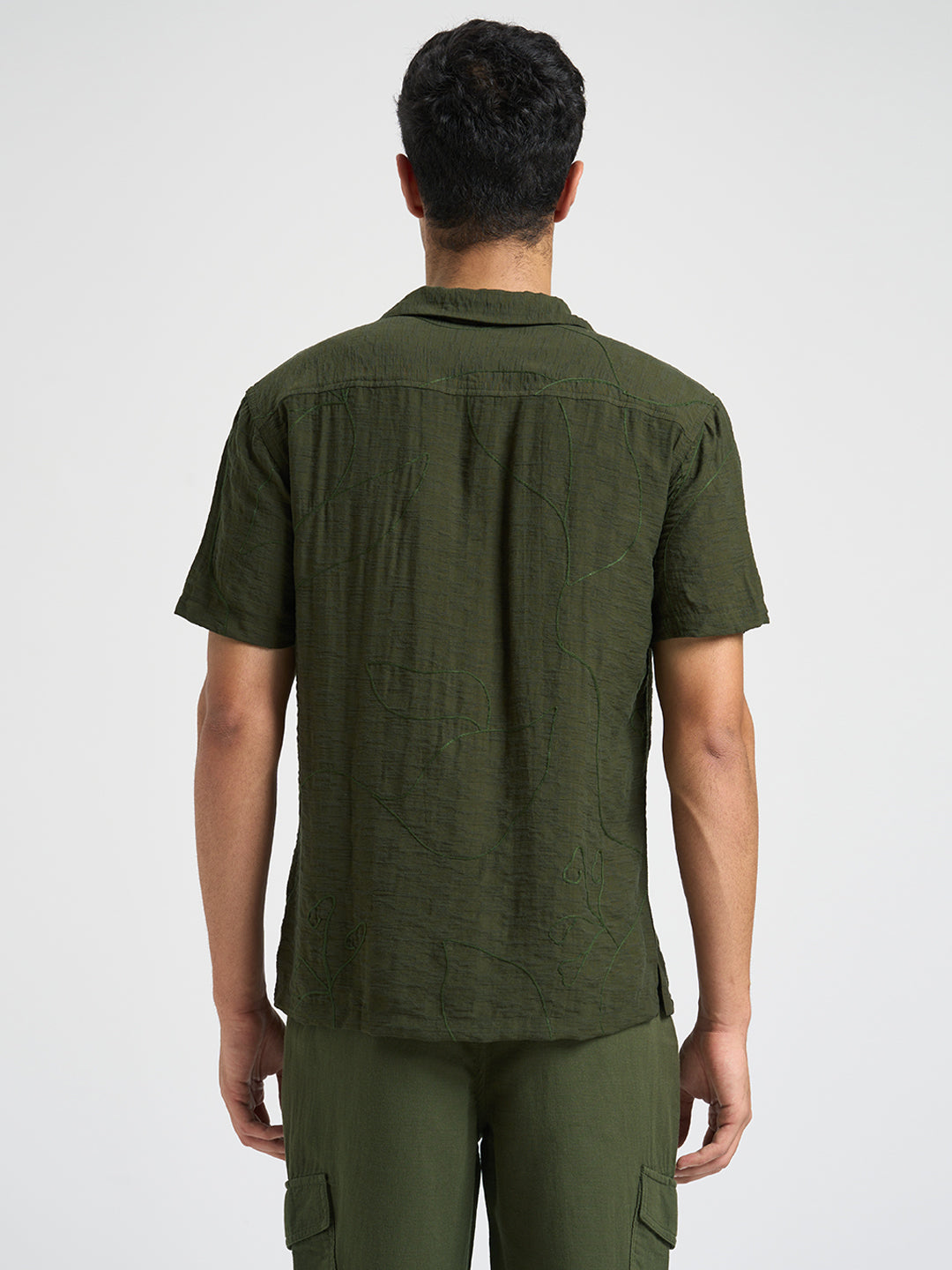 Printed Resort Collar Shirt - Green