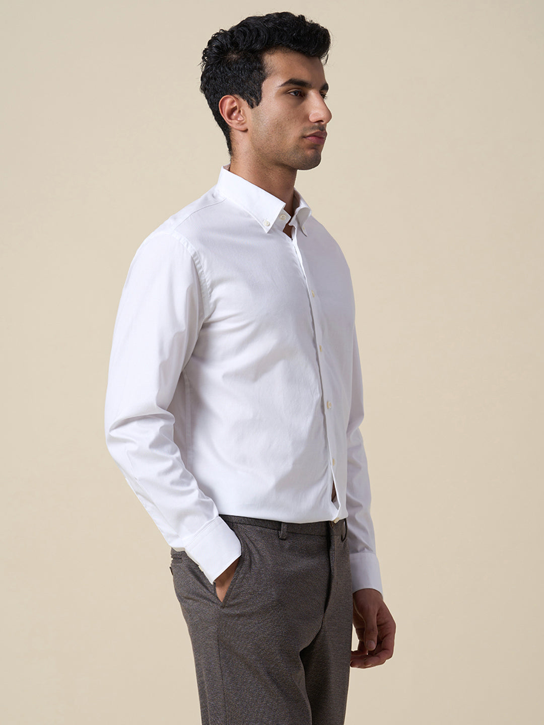 Button Down Oxford Shirt - White