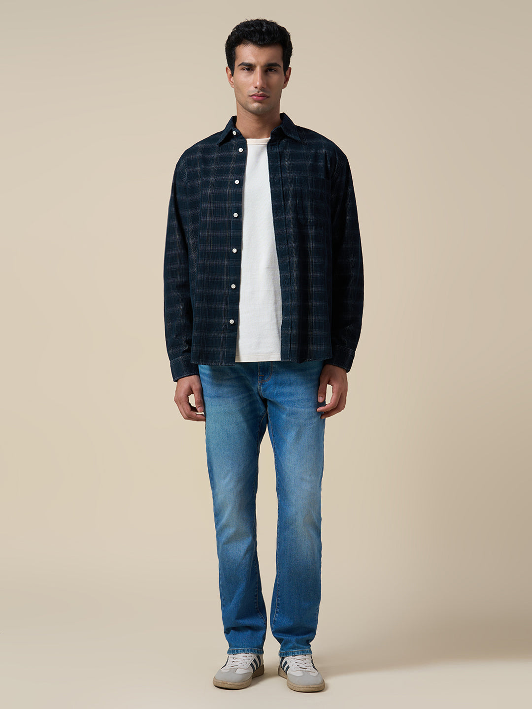 Organic Cotton Corduroy Check Shirt