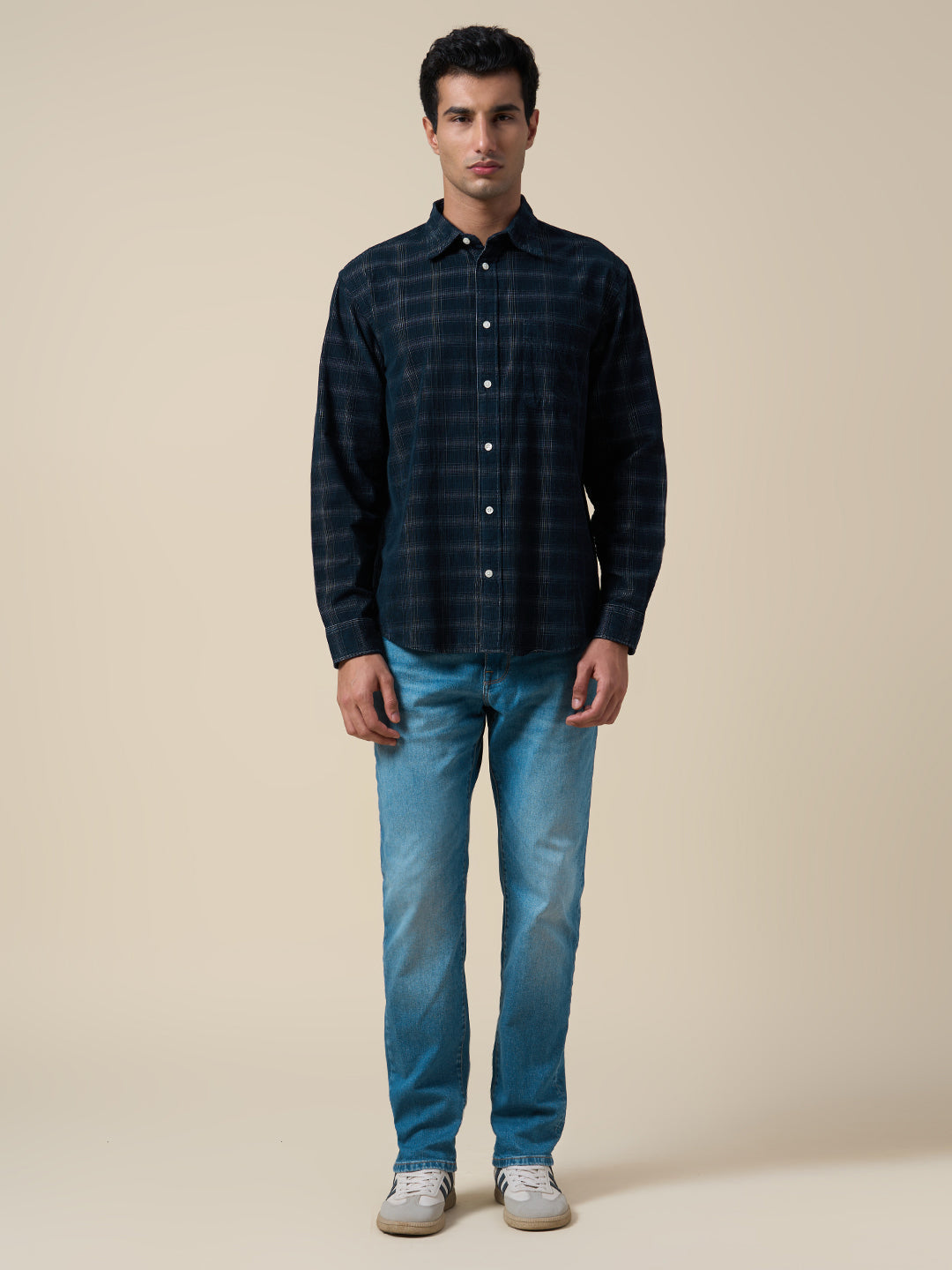 Organic Cotton Corduroy Check Shirt