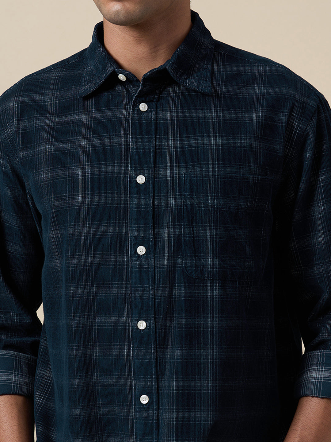 Organic Cotton Corduroy Check Shirt