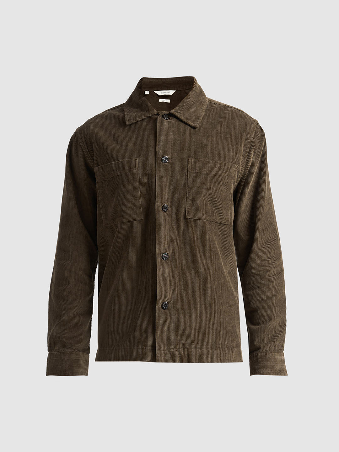 Organic Cotton Corduroy Overshirt - Brown