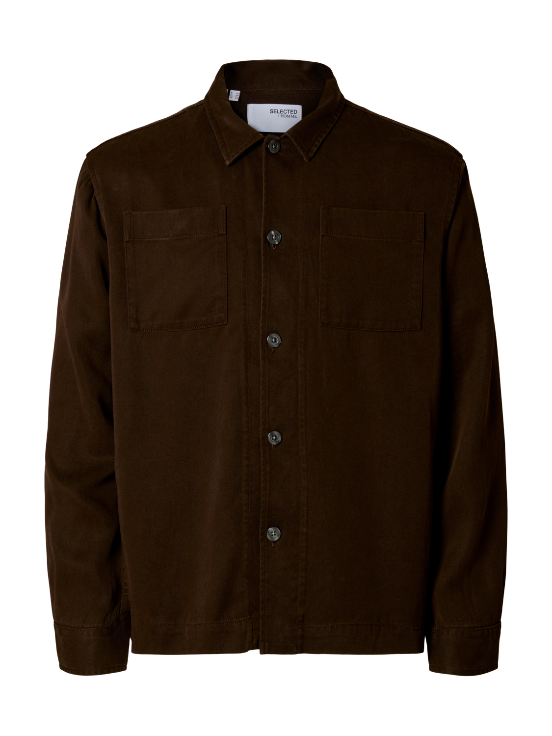 Dark Brown Regular Fit Overshirt