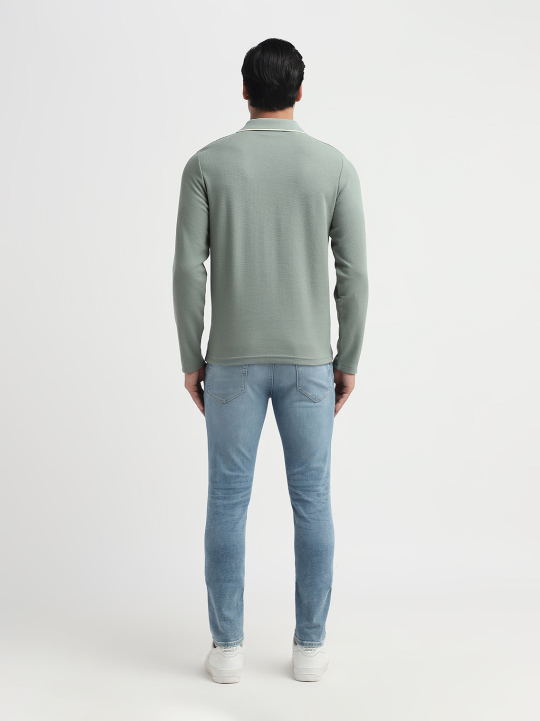 Adley Waffle Slim Fit Polo - Green